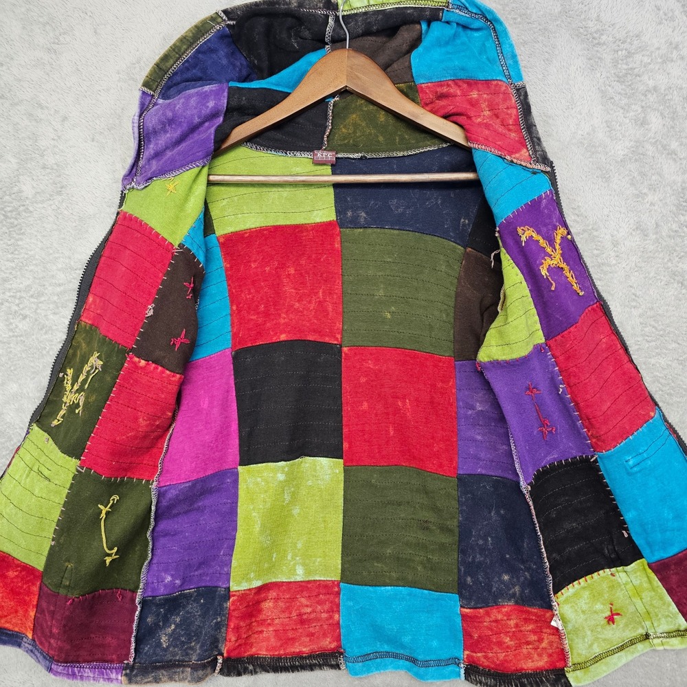 Kpc Patchwork Full Zip Jacket Boho Gypsy Festival… - image 5